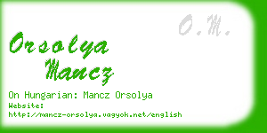 orsolya mancz business card